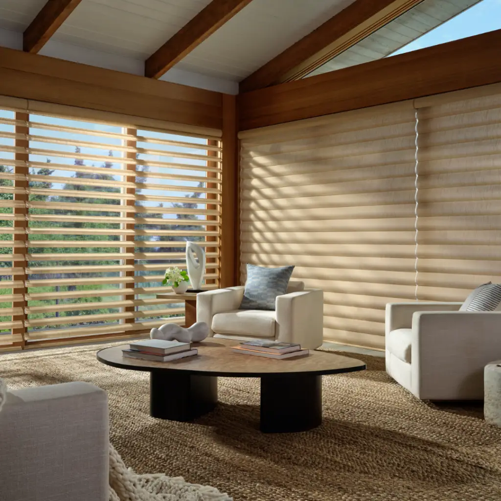 Hunter Douglas shades professionally installed by Solun