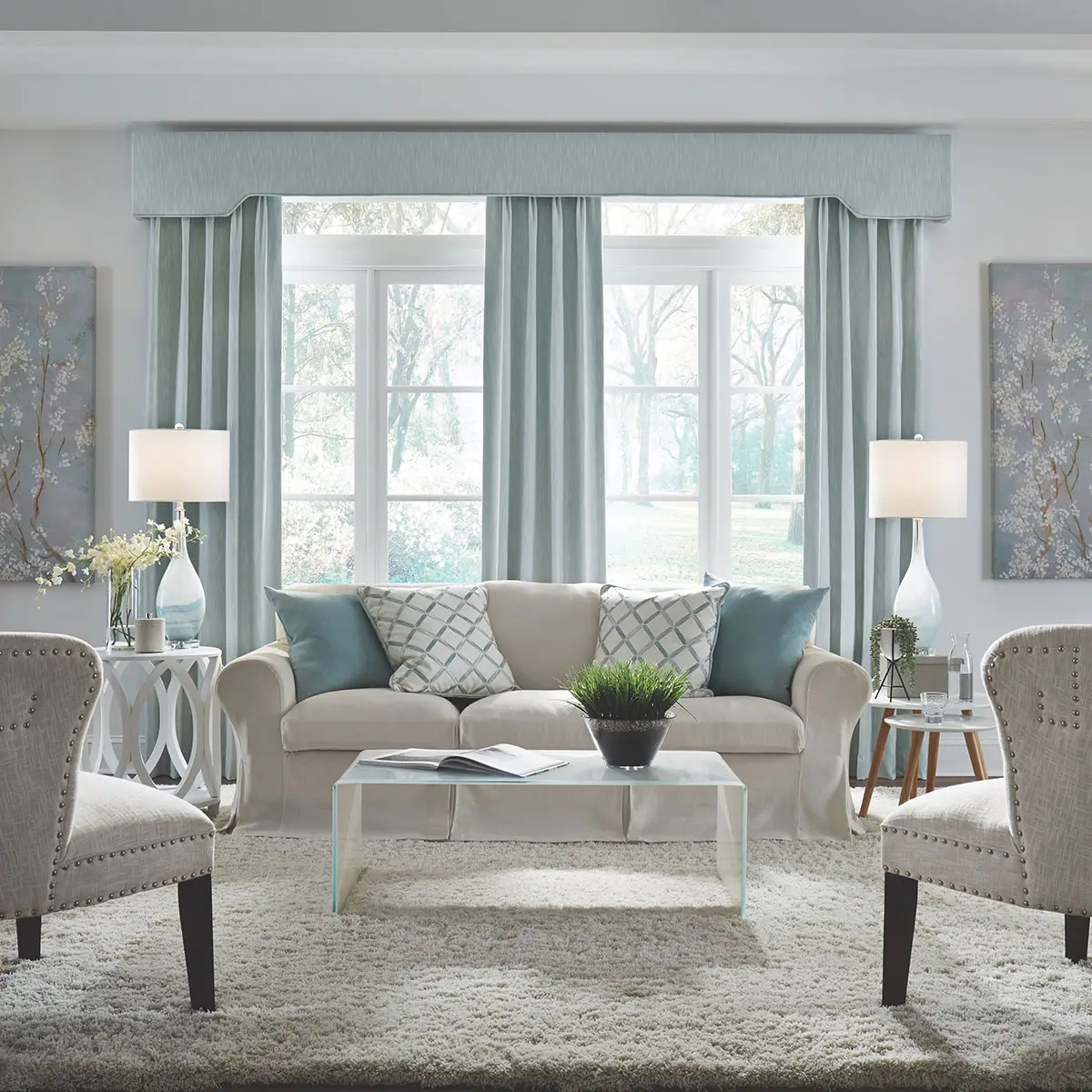 Luxury custom drapery enhancing elegant interior spaces